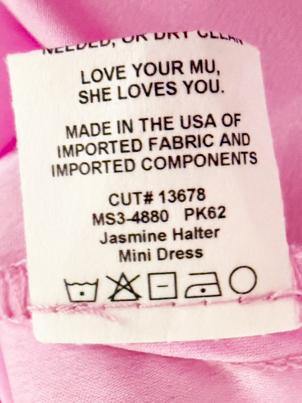 Show Me Your Mumu Jasmine Halter Mini Dress in Pink Luxe Satin Size Large $148 - Picture 10 of 11